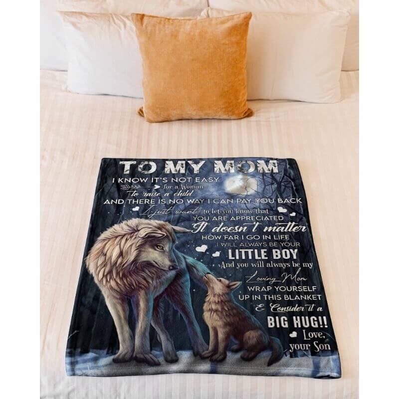 To My Mom - From Son  - A371 - Premium Blanket-Jolura