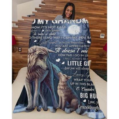 To My Grandma - From Granddaughter - A371 - Premium Blanket-Jolura