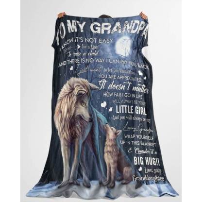 To My Grandpa - From Granddaughter  - A371 - Premium Blanket-Jolura