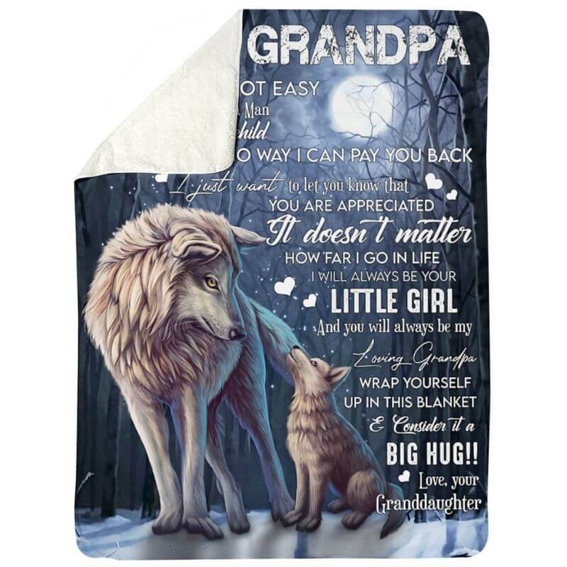 To My Grandpa - From Granddaughter  - A371 - Premium Blanket-Jolura
