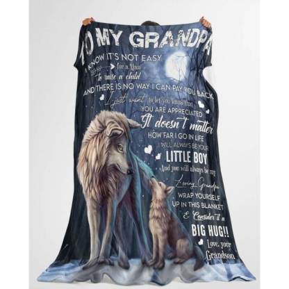 To My Grandpa - From Grandson  - A371 - Premium Blanket-Jolura