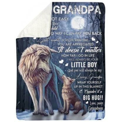 To My Grandpa - From Grandson  - A371 - Premium Blanket-Jolura