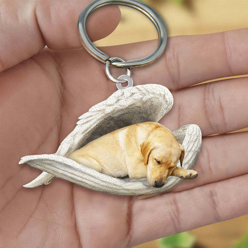 Sleeping Angel Acrylic Keychain Yellow Labrador SA008-Jolura