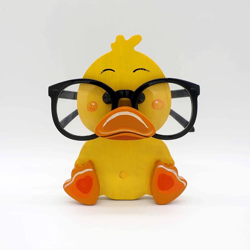 Handmade Glasses Stand F262 Lovely Yellow Duck-Jolura
