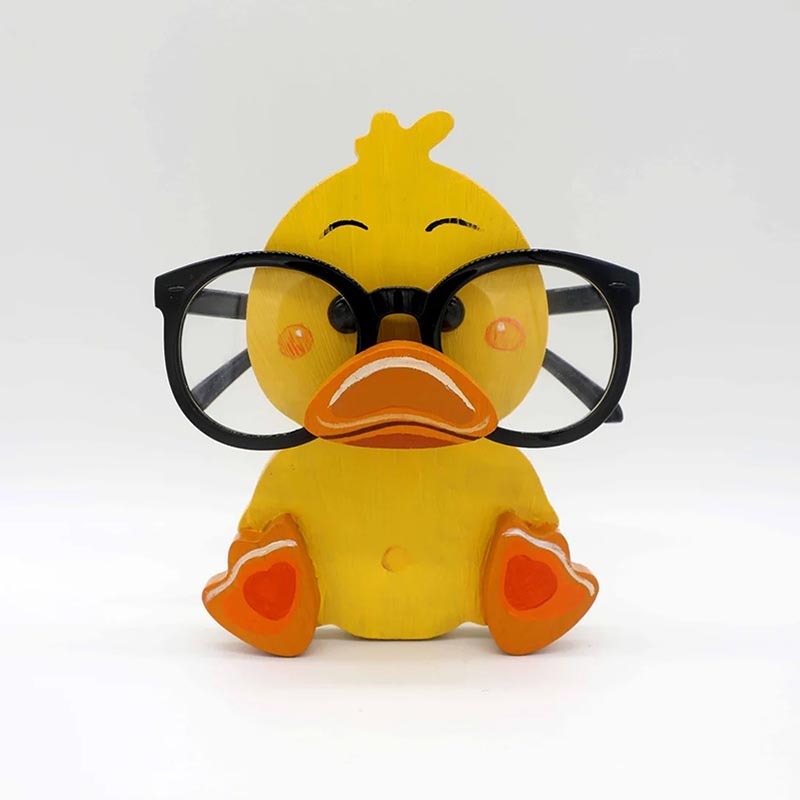 Handmade Glasses Stand F262 Lovely Yellow Duck-Jolura