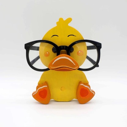 Handmade Glasses Stand F262 Lovely Yellow Duck-Jolura