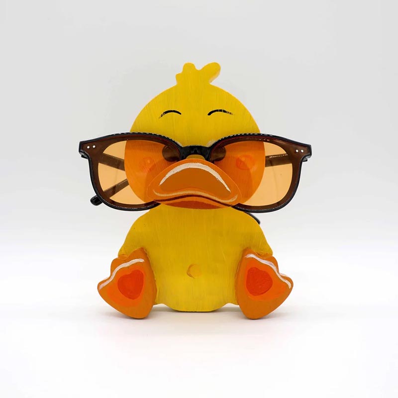 Handmade Glasses Stand F262 Lovely Yellow Duck-Jolura