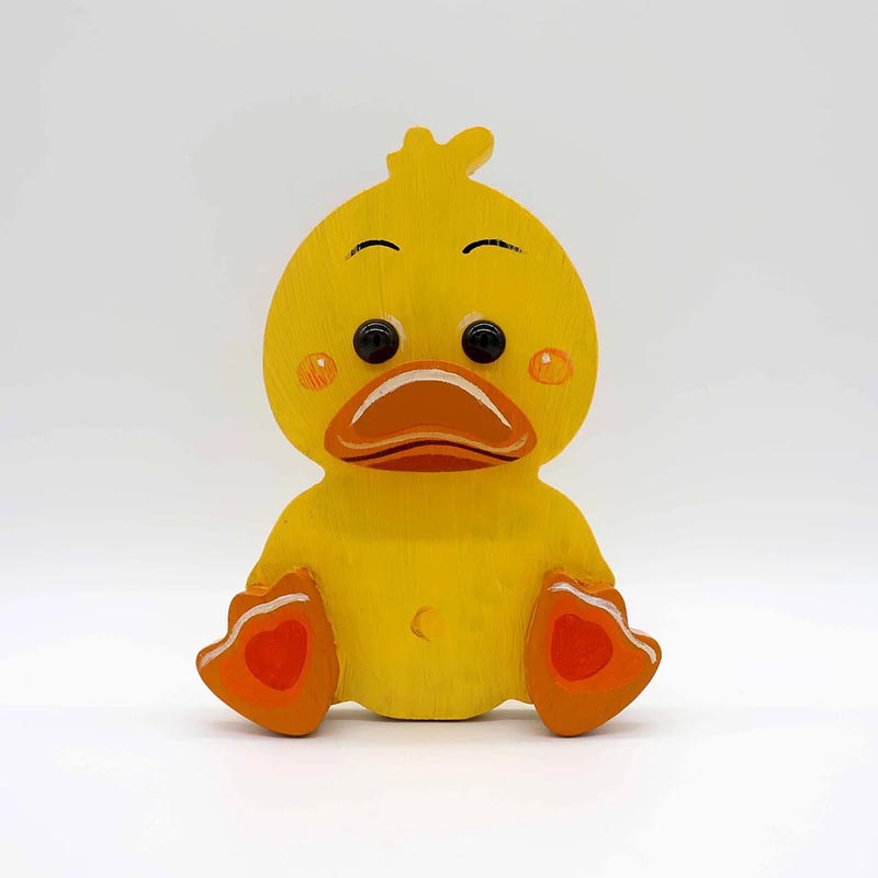 Handmade Glasses Stand F262 Lovely Yellow Duck-Jolura