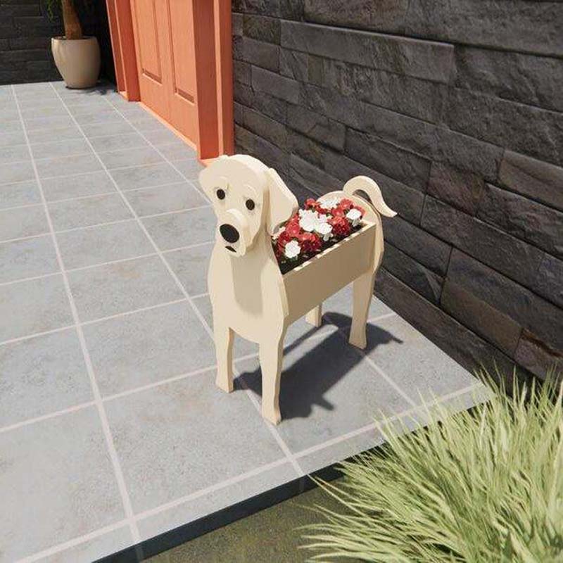 Yellow Labrador Planter AP024-Jolura