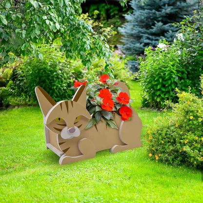 Yellow Cat Planter AP076-Jolura