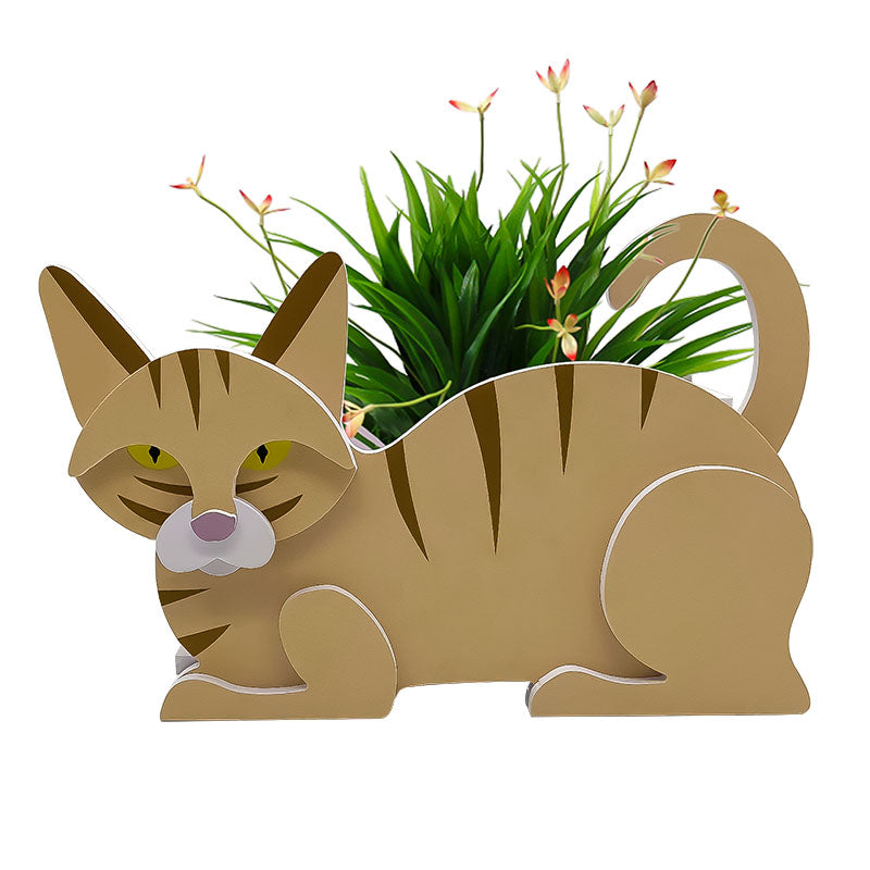 Yellow Cat Planter AP076-Jolura