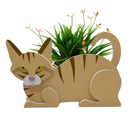 Yellow Cat Planter AP076-Jolura