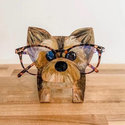 Handmade Glasses Stand F256 Lovely Yorkie-Jolura