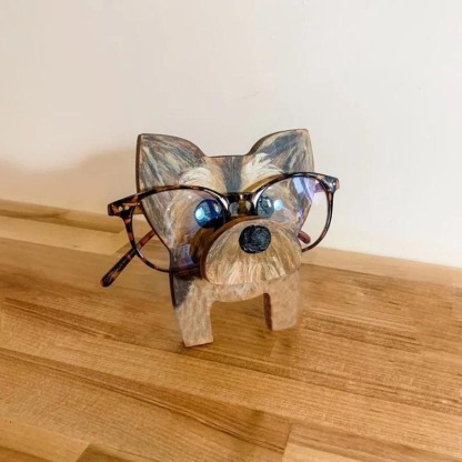 Handmade Glasses Stand F256 Lovely Yorkie-Jolura