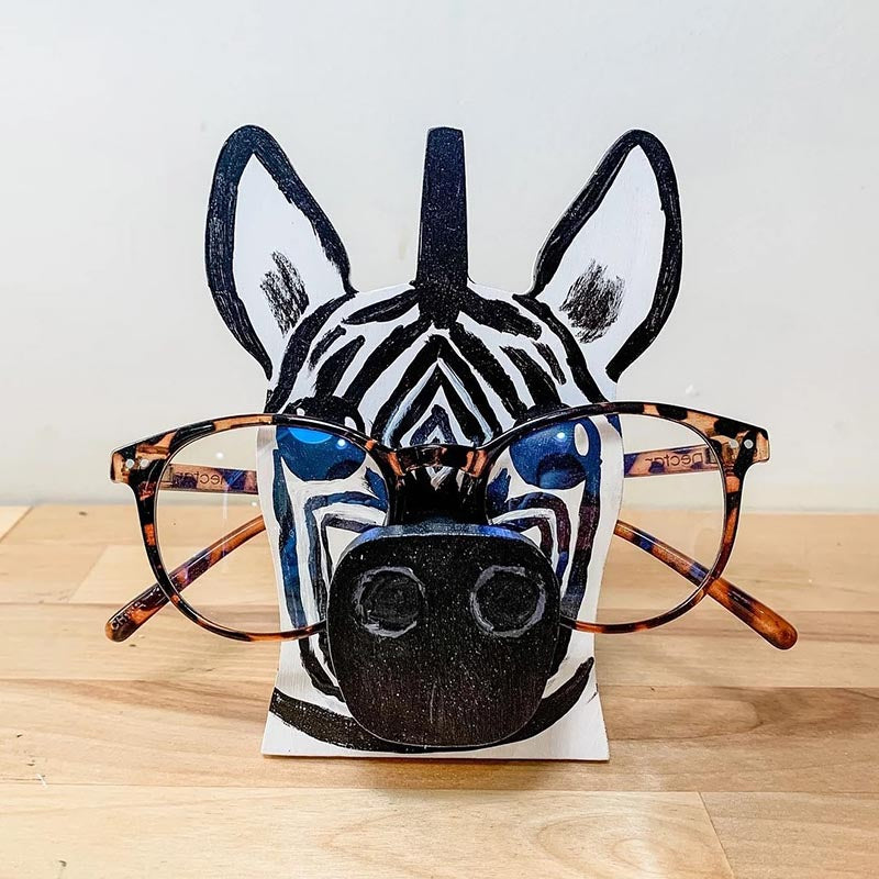 Handmade Glasses Stand F261 Lovely Zebra-Jolura