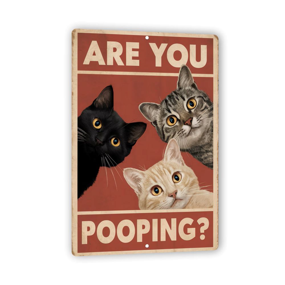 Vintage Black & White Humor Metal Sign