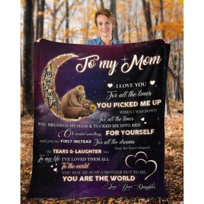 To My Mom - From Daughter - A320 - Premium Blanket-Jolura