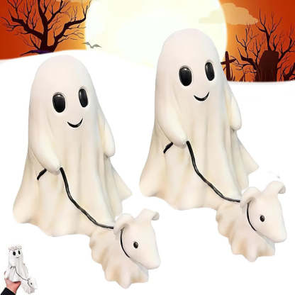 Halloween Ghost Walking Dog Statue-Jolura