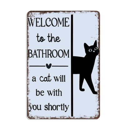Vintage Black & White Humor Metal Sign