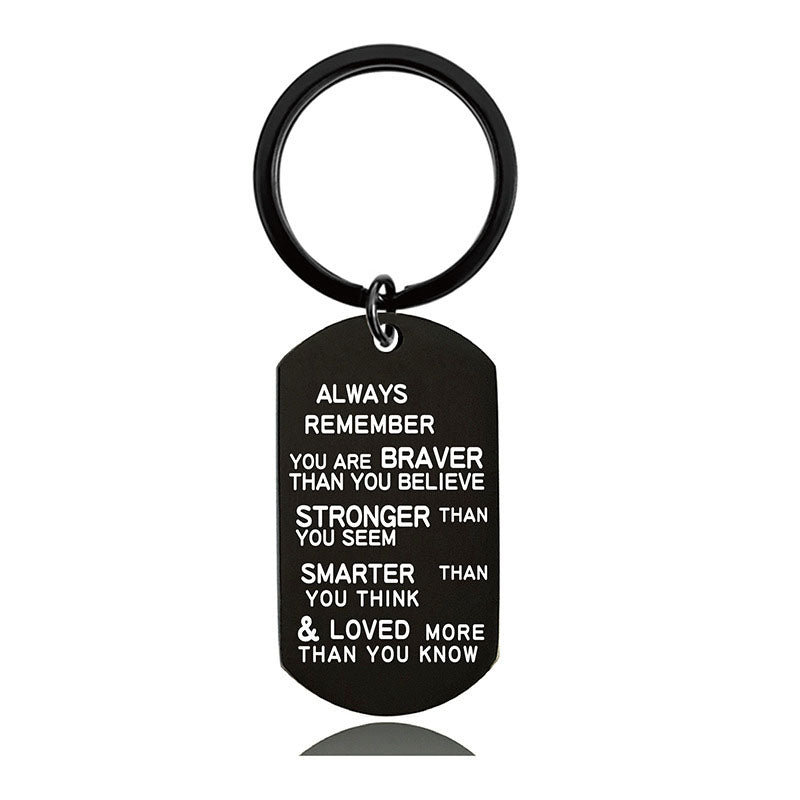 Always Remember You Are Braver Than You Believe - Inspirational Keychain - A908-Jolura