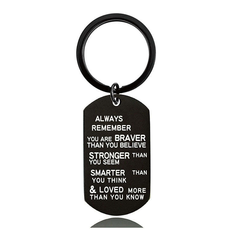 Always Remember You Are Braver Than You Believe - Inspirational Keychain - A908-Jolura
