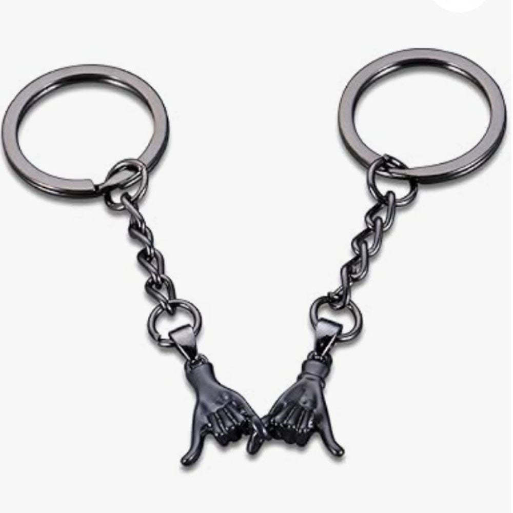 2pcs Pinky Promise Keychains - Matching Gifts for Him, Her, Best Friend or Family
