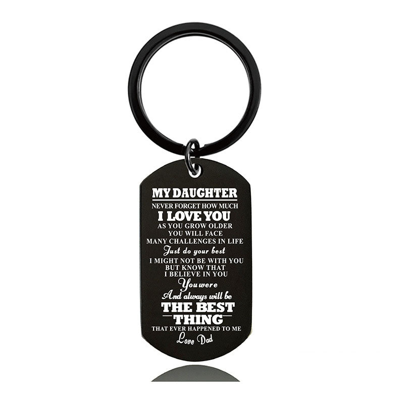 Dad To Daughter - Never Forget How Much I Love You - Inspirational Keychain - A910-Jolura
