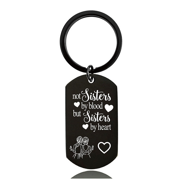 Not Sisters By Blood But Sisters By Heart - Inspirational Keychain - A911-Jolura