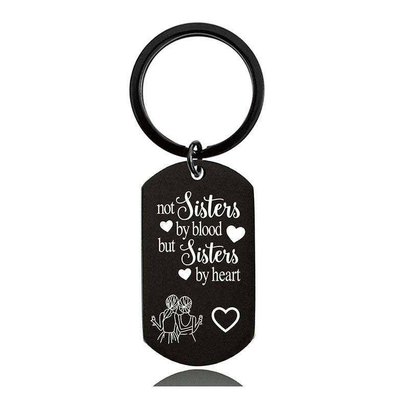 Not Sisters By Blood But Sisters By Heart - Inspirational Keychain - A911-Jolura
