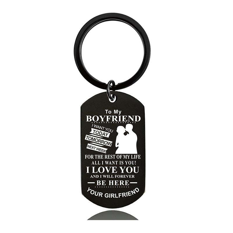To My Boyfriend - I Love You And I Will Forever Be Here - Inspirational Keychain - A913-Jolura