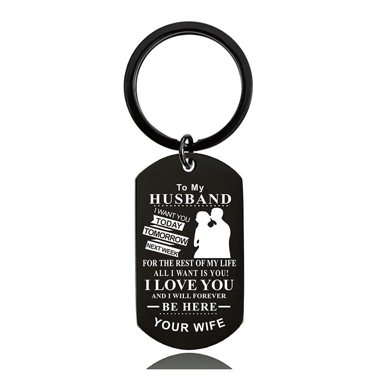 To My Husband - I Love You And I Will Forever Be Here - Inspirational Keychain - A913-Jolura