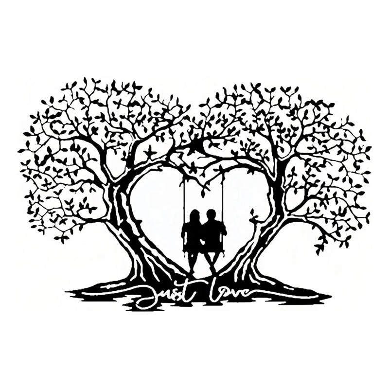 Love Tree Heart-shaped Tree Of Life Metal Wall Art-Jolura