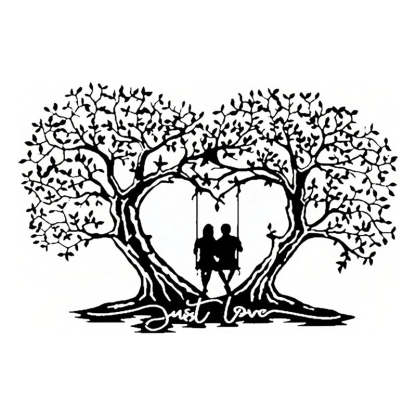 Love Tree Heart-shaped Tree Of Life Metal Wall Art-Jolura