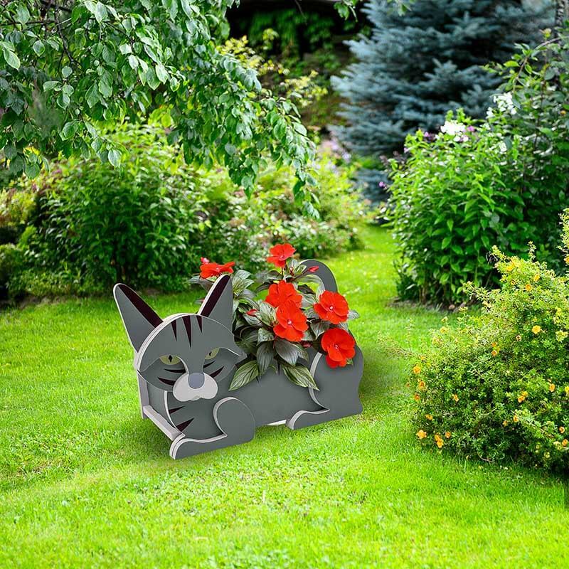 Blue Cat Planter AP077-Jolura