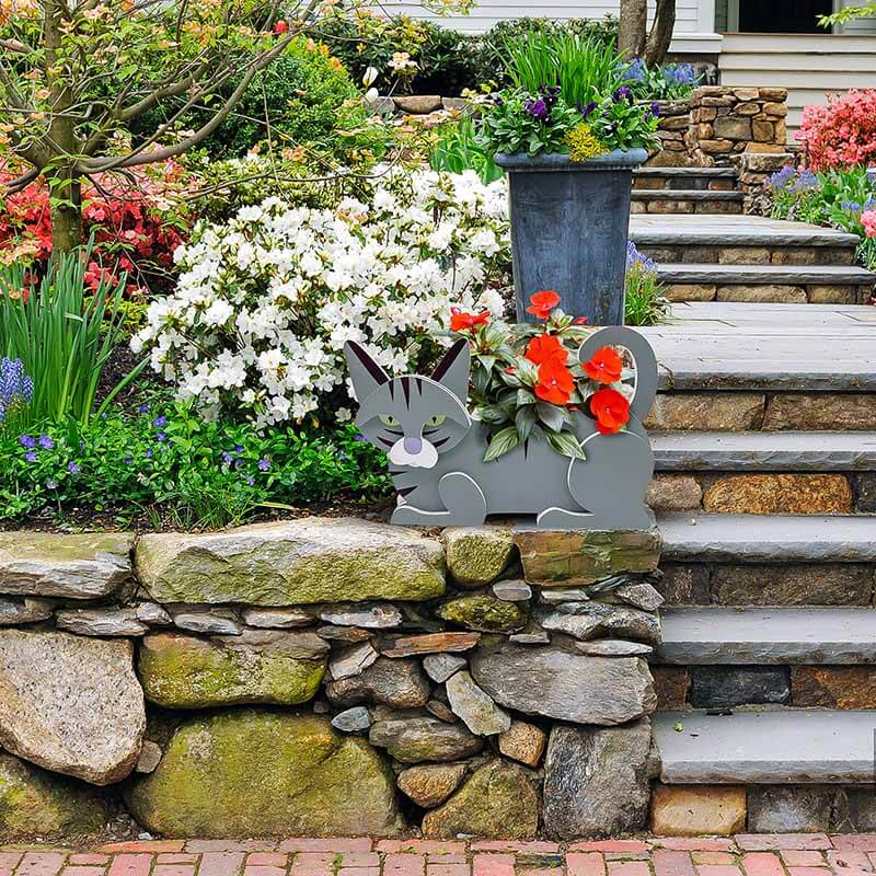 Blue Cat Planter AP077-Jolura