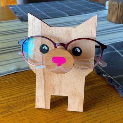 Handmade Glasses Stand F279 Lovely Cat-Jolura