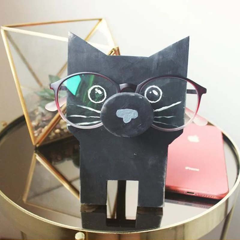 Handmade Glasses Stand F279 Lovely Cat-Jolura