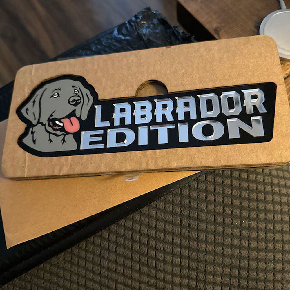 Silver Labrador Car Badge Laser Cutting Car Emblem CE172-Jolura
