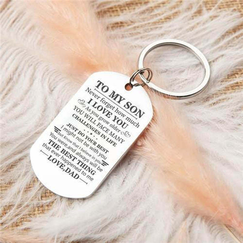 Dad To Son - Just Do Your Best - Inspirational Keychain-Jolura