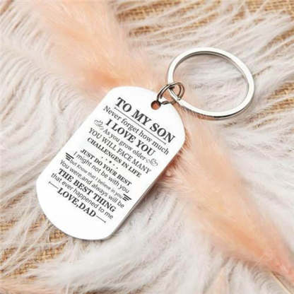 Dad To Son - Just Do Your Best - Inspirational Keychain-Jolura