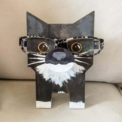 Handmade Glasses Stand F037 Cat-Jolura