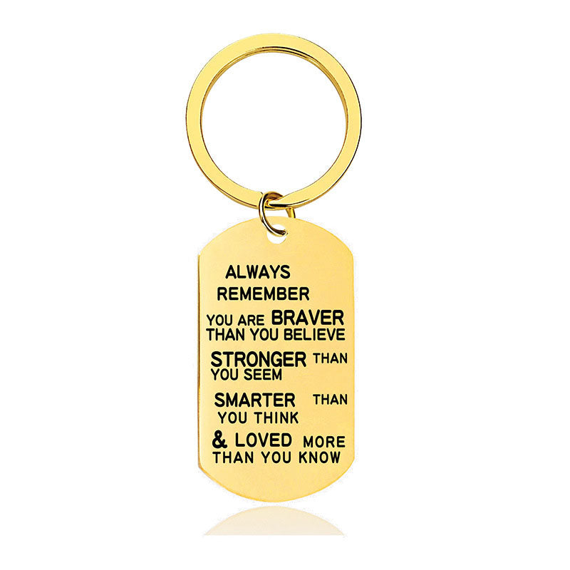 Always Remember You Are Braver Than You Believe - Inspirational Keychain - A908-Jolura