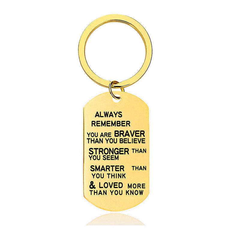 Always Remember You Are Braver Than You Believe - Inspirational Keychain - A908-Jolura