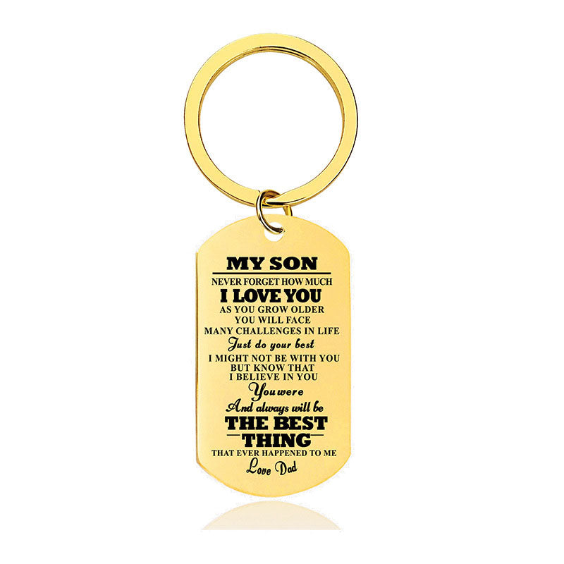 Dad To Son - Never Forget How Much I Love You - Inspirational Keychain - A910-Jolura