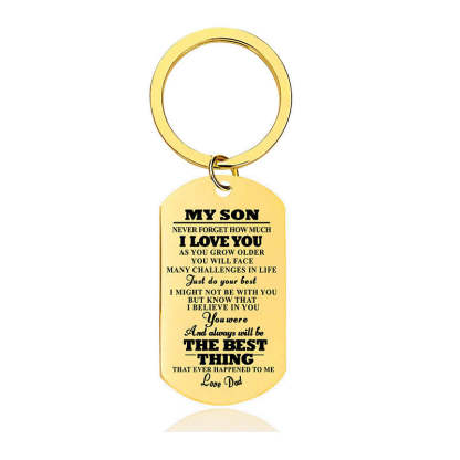 Dad To Son - Never Forget How Much I Love You - Inspirational Keychain - A910-Jolura