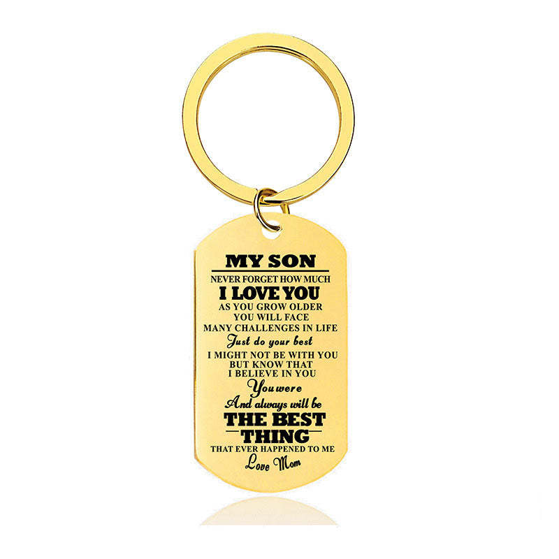 Mom To Son - Never Forget How Much I Love You - Inspirational Keychain - A910-Jolura
