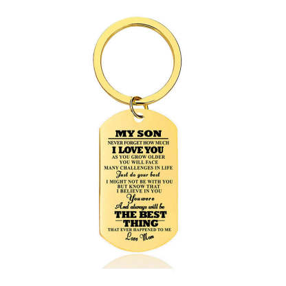 Mom To Son - Never Forget How Much I Love You - Inspirational Keychain - A910-Jolura