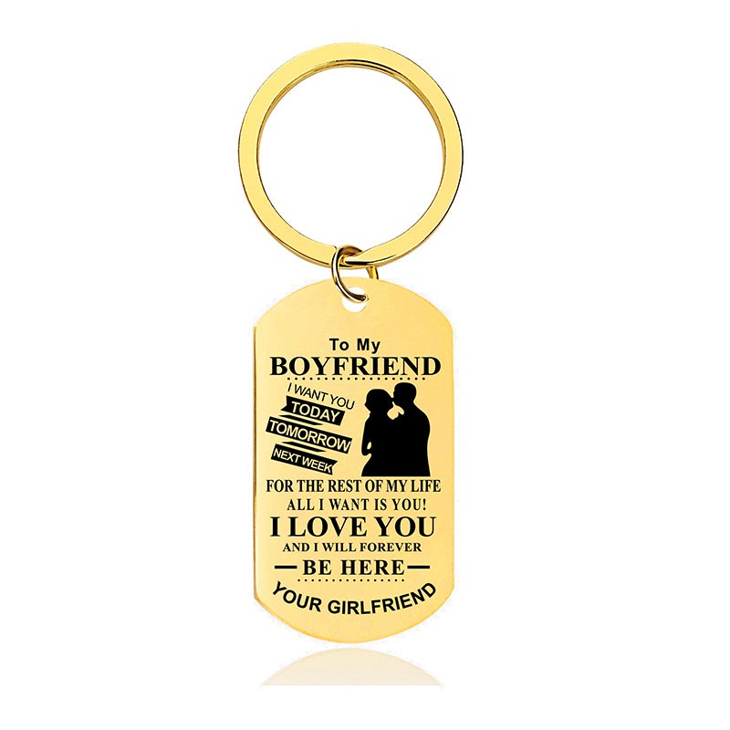 To My Boyfriend - I Love You And I Will Forever Be Here - Inspirational Keychain - A913-Jolura