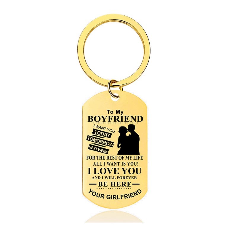 To My Boyfriend - I Love You And I Will Forever Be Here - Inspirational Keychain - A913-Jolura