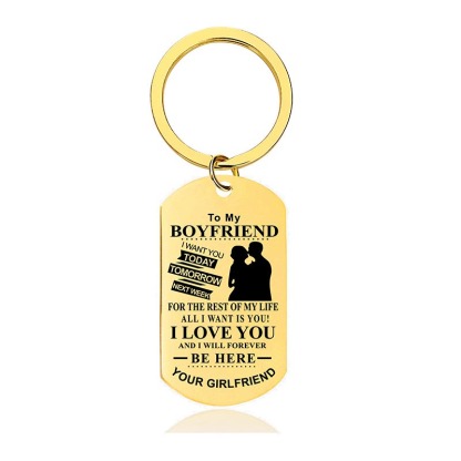 To My Boyfriend - I Love You And I Will Forever Be Here - Inspirational Keychain - A913-Jolura